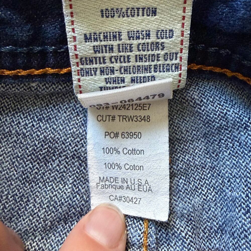 Vintage Y2K True Religion Womens Low Rise Flare Jeans Size 26 Dark Wash - Picture 8 of 11